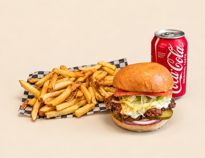 Cheese Burger Combo — Riverside Burgers, Toronto
