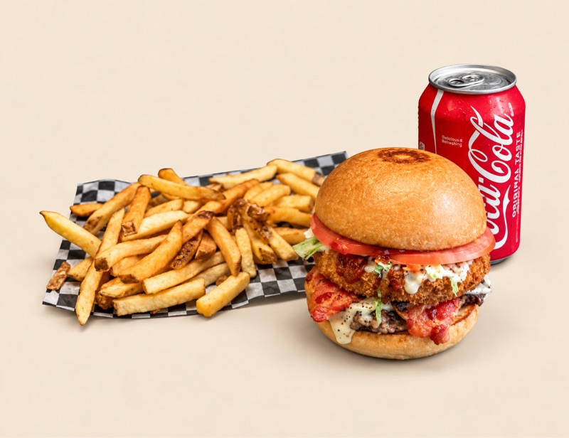 Riverside Burger Combo — Riverside Burgers, Toronto